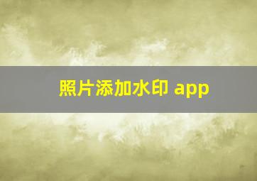 照片添加水印 app